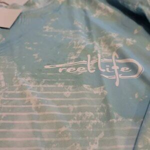 Reel Life Men's Rash Guard UPF 50+ Soft Blue Long Sleeve T-Shirt